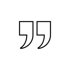 Quote icon. Quotation mark sign and symbol