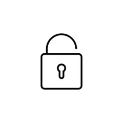 Unlock icon. Unlock sign and symbol. unlocked padlock icon
