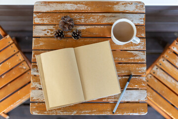 coffee and notebook