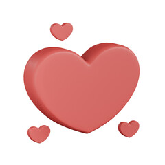 cute 3d realistic love icon for social media 3D rendering illustration