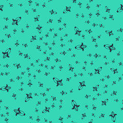 Fototapeta na wymiar Black Corn icon isolated seamless pattern on green background. Vector