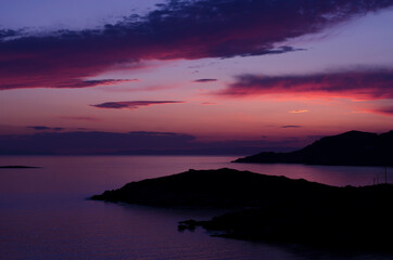 sunset over the sea