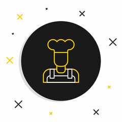 Line Cook icon isolated on white background. Chef symbol. Colorful outline concept. Vector