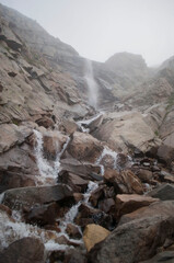 waterfall in the mountains