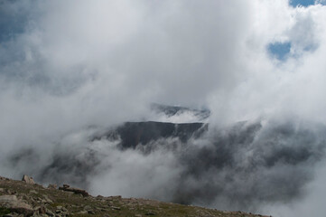clouds over the mountain