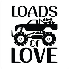 Loads of love, valentine svg t-shirt vector file, EPS 10