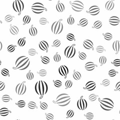 Black Watermelon icon isolated seamless pattern on white background. Vector