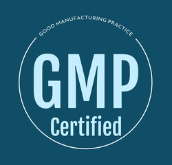 GMP good manufacturing practice certified symbol icon 