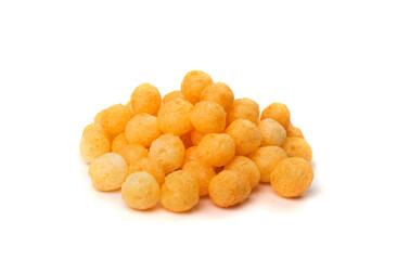 Corn Balls Isolated, Puffs with Spices