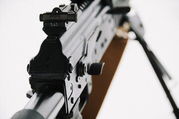 Fuse and rear sight of a Kalashnikov assault rifle