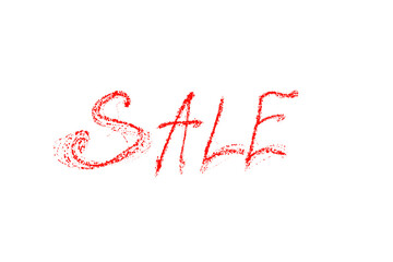 raster illustration banner with the word sale