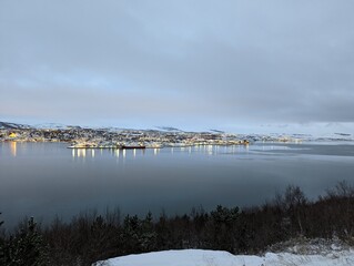Fototapeta na wymiar Akureyri im Winter Island
