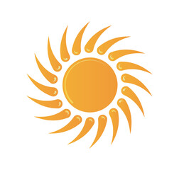 Abstract radiant sun. Vector illustration.