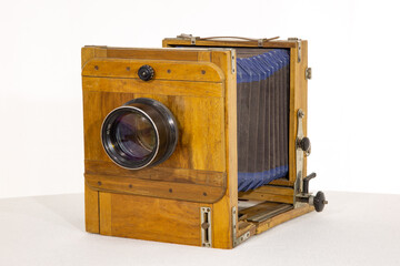 Vintage wooden camera
