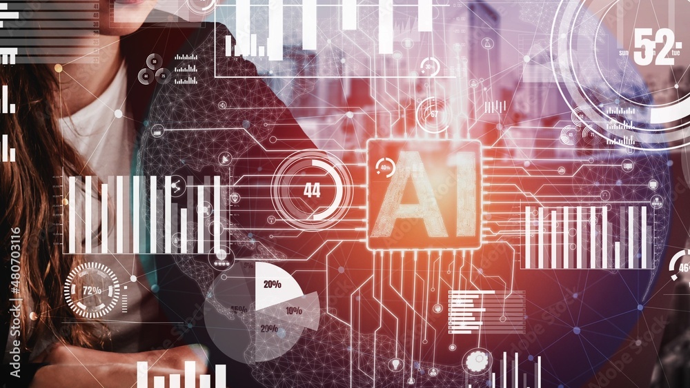 Poster conceptual business dashboard for financial data analysis . 3d render computer graphic .