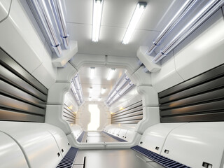 futuristic tunnel white plastic