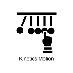Kinetics Motion vector Solid Icon Design illustration. Educational Technology Symbol on White background EPS 10 File