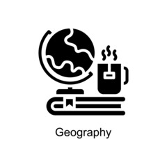 Geography vector Solid Icon Design illustration. Educational Technology Symbol on White background EPS 10 File