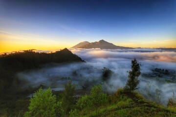 sunrise over the mountains