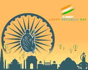 vector illustration for Indian happy republic day