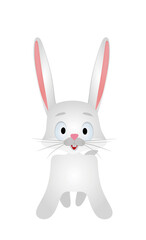 Cute rabbit icon. vector illustration