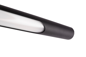 Close-up LED lamp turned on on a white background. LED lamp isolated on white background 