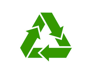 Recycling icon of arrows triangle. Eco friendly recycle symbol. Vector environment mark