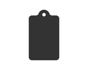 Label sale paper blank. Price vector illustration. Black tag silhouette