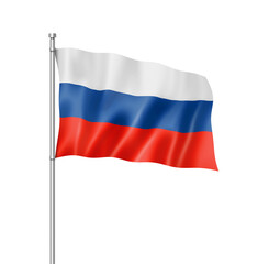 Fototapeta na wymiar Russian flag isolated on white