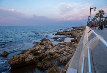 Naklejka premium The Corniche seaside promenade in Beirut, the capital of Lebanon.