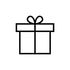 Gift box line icon. Present icon