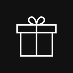 Gift icon on grey background