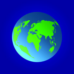 globe, planet earth from space, lighting from the bottom left