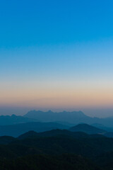 Beautiful landscape mountains ranges of Doi Luang Chiang Dao Mountains National Park from Doi Kham Fah viewpoint at Chiang Mai, Thailand.