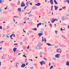 Terrazzo Style Digital Papers, Seamless Patterns, Colorful Stone Illustration, 12 inches