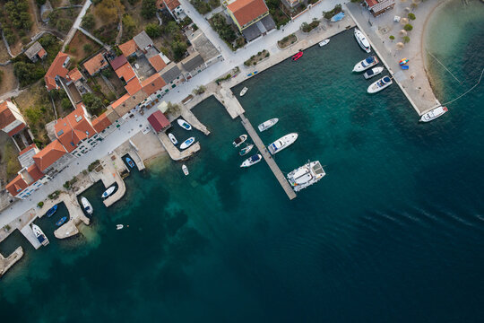 aerial view of the Croatia Krapanj island