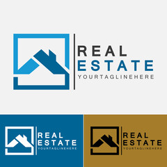 Real Estate Business Logo Template, Building, Property Development, and Construction Logo Vector