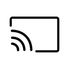 screen cast outline icon