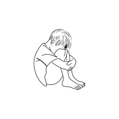 Sad logo icon vector