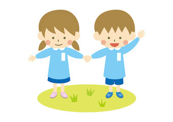 園児　男の子と女の子