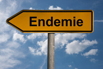 Obraz premium Wegweiser Endemie