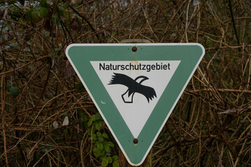 Hinweisschild "Naturschutzgebiet"