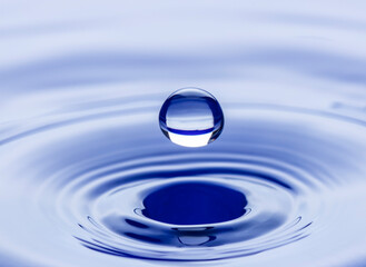 water drop splashing on the water surface.meditation background