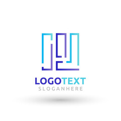 J letter colorful logo abstract design. J alphabet logo