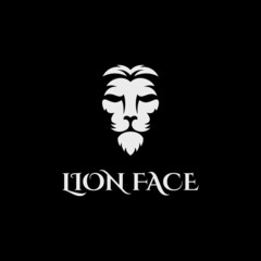 Lion head face Logo Vector Template Illustration Design