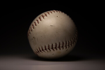 baseball on black background