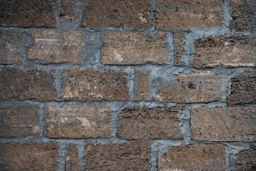 A wall made of shell rock. Shell rock