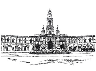 View of Sardar Patel Gate, Junagadh, Gujarat, India.