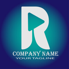 illustration logo and icon design concept with  a combination of colors and alphabet 