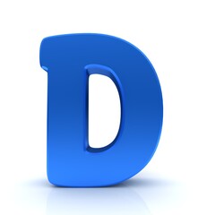 D letter blue 3d